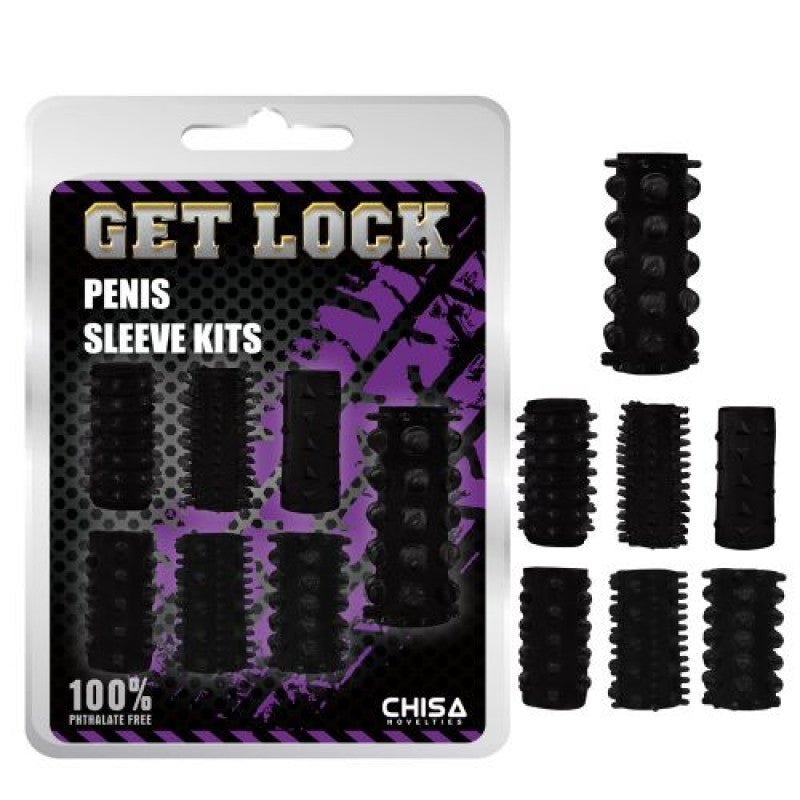 Guaina Fallica Set guaine Kits Black - Vibra Gioia - Chisa Novelties - 759746254191