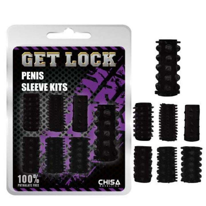 Guaina Fallica Set guaine Kits Black - Vibra Gioia - Chisa Novelties - 759746254191